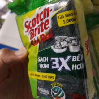 6 miếng rửa chén bát cọ xoong Scotch Brite