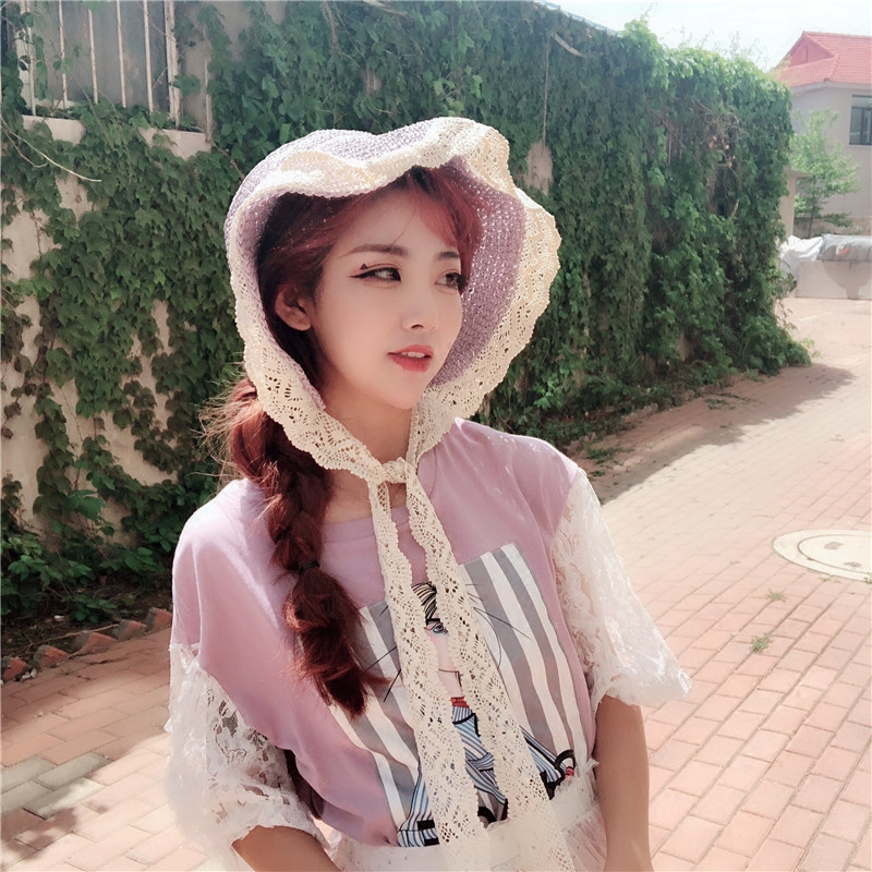 Nón Vành Phối Ren Thời Trang Đáng Yêu Dành Cho Nữ