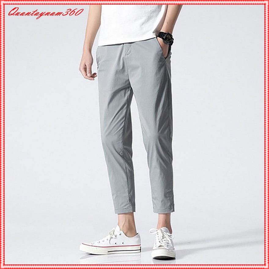 Quần đũi dài nam ống côn cạp chun dây rút - Quần nam dáng xuông trẻ trung | BigBuy360 - bigbuy360.vn