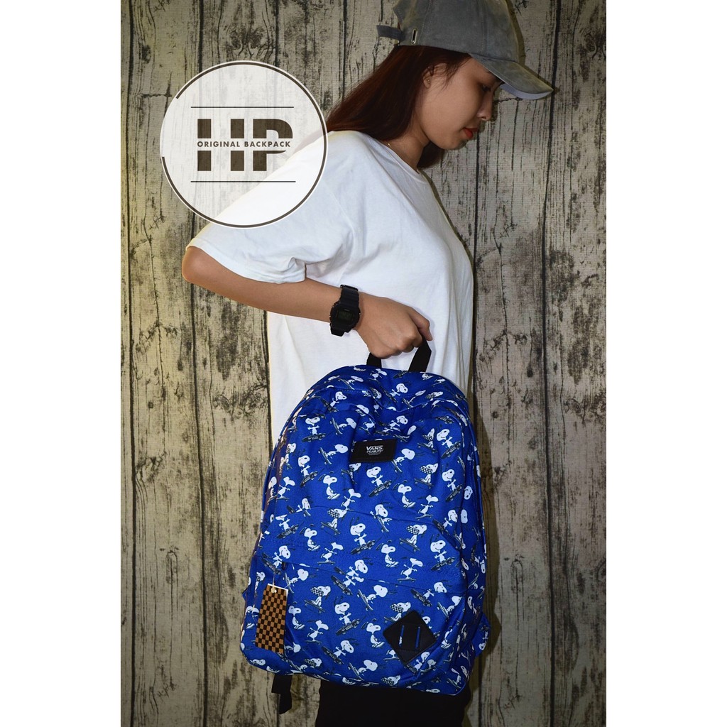 Balo Đi Học V.a.n.s Peanuts Old Skool Backpack (2) – Blue - SB1102A [ HONGPHUC ]