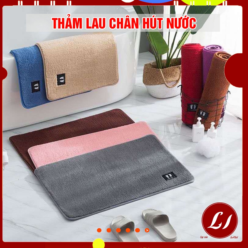 Thảm lau chân THẤM HÚT nước chống trơn, dày dặn, mềm mịn (60*40cm)