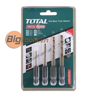 Bộ mũi khoan kim loại đuôi lục giác 4 chi tiết Total TACSD4041
