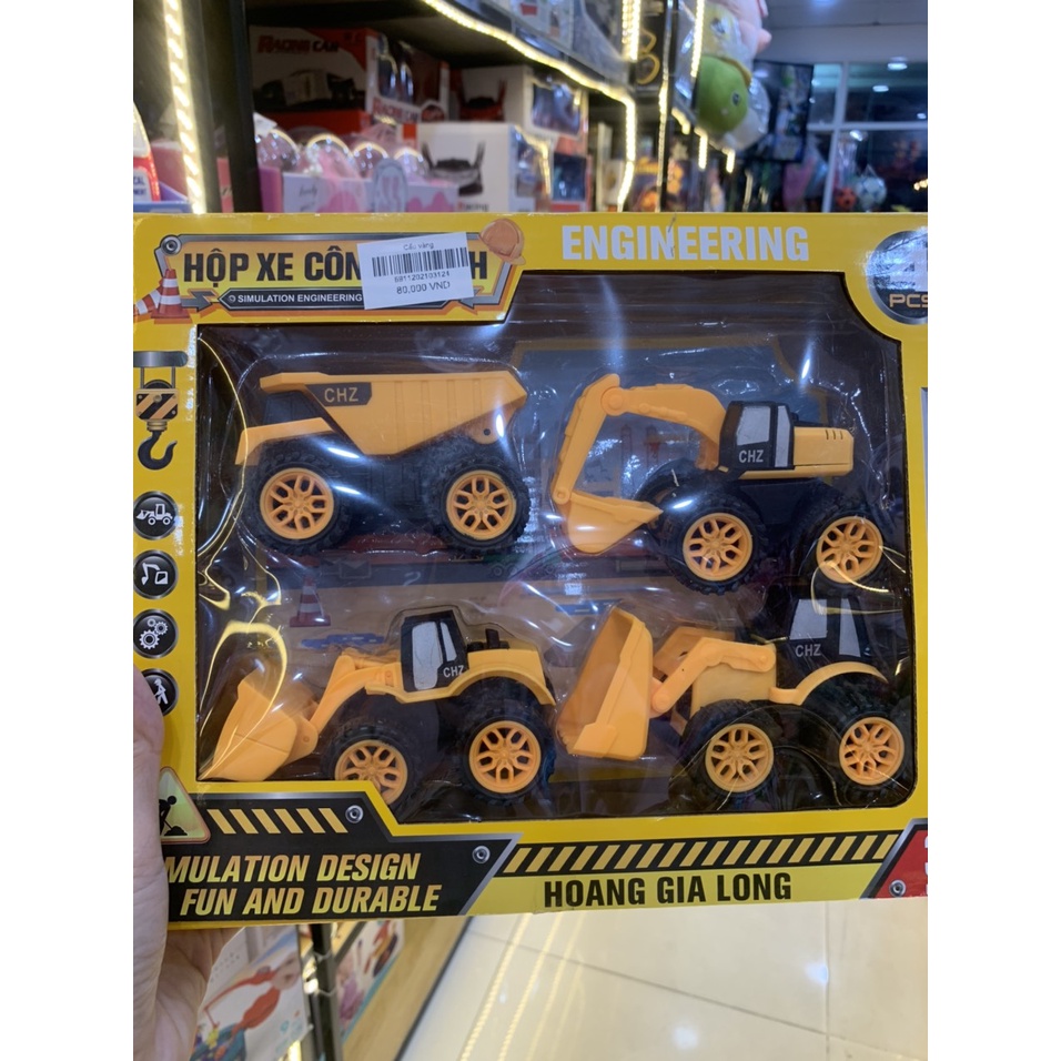 Bộ 4 Xe Công Trình dành cho bé trai
