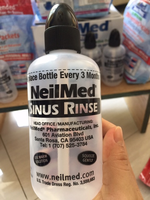 Bình rửa mũi sinus rinse tách sét( không hộp) của Mỹ