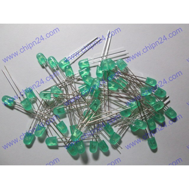 [50 CON] (TK1) Led 5mm Oval màu XANH LÁ