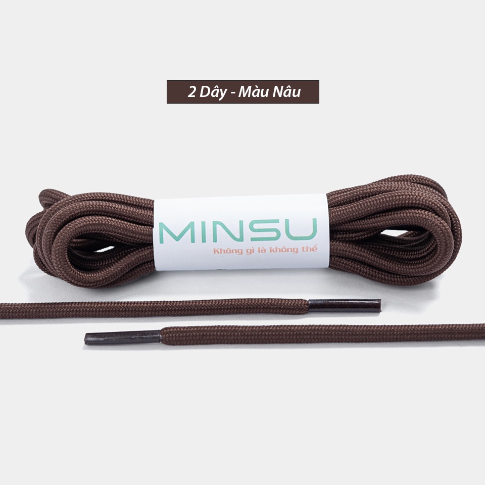 Dây Giày Tròn Chính Hãng Siêu Đẹp MINSU M0601 Bản Tròn 120cm Nhiều Màu Sắc Cho Các Loại Giày Thể Thao Sneaker