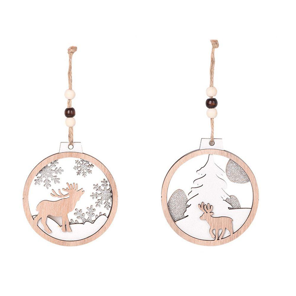 Mặt Gỗ Thủ Công Sáng Tạo Treo Trang Trí Giáng Sinh