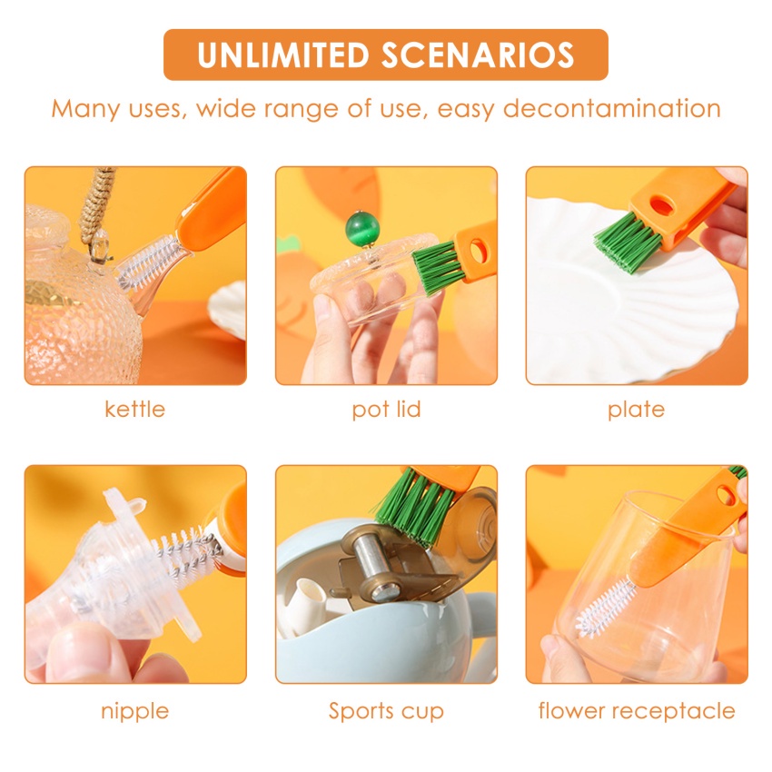 Cọ Vệ Sinh Bình Sữa / Cốc Nước 3 Trong 1 Đa Năng Tiện Dụng