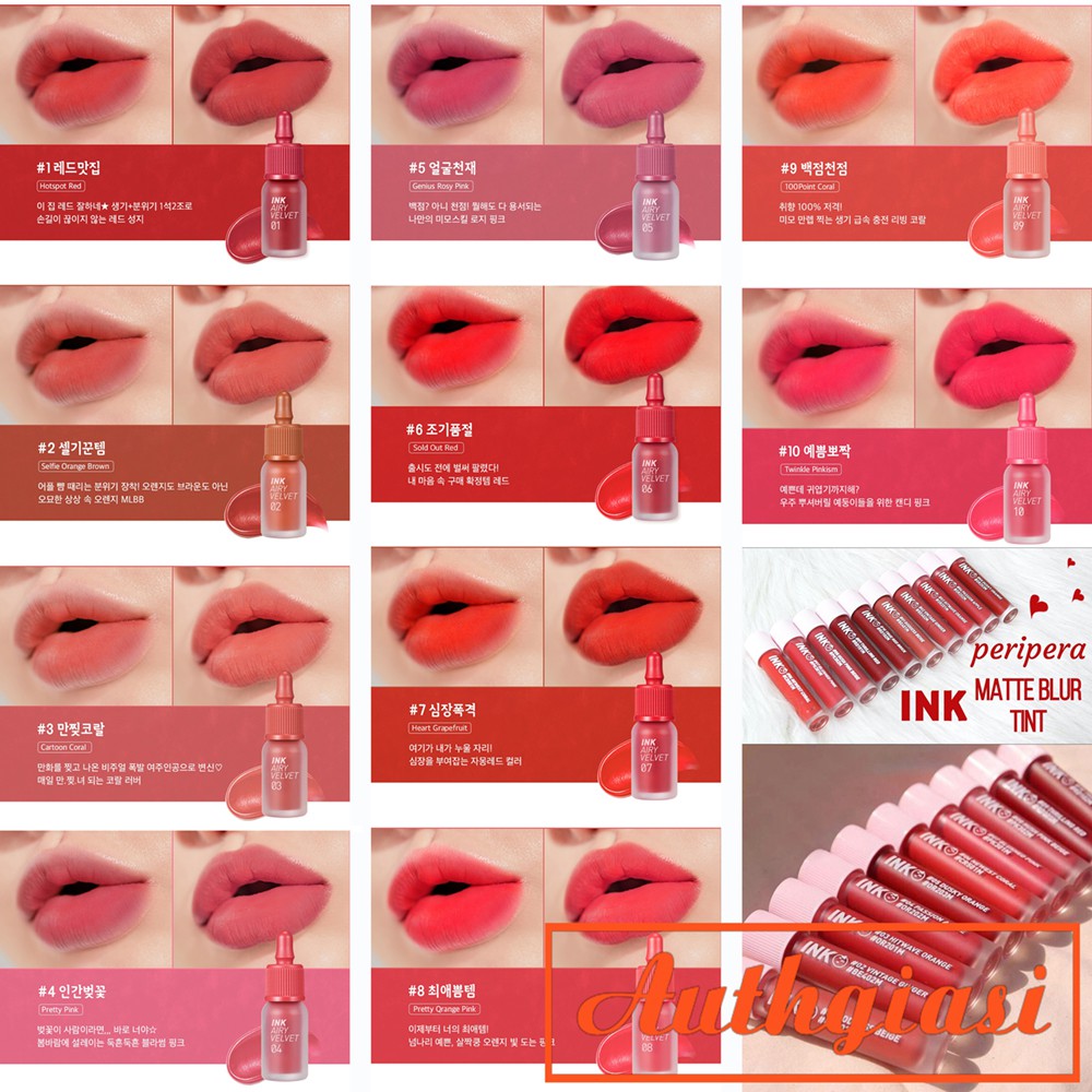 Son Kem Lì Peripera Ink Airy Velvet Tint 2019 4g Cực Kì Nhẹ Môi | BigBuy360 - bigbuy360.vn