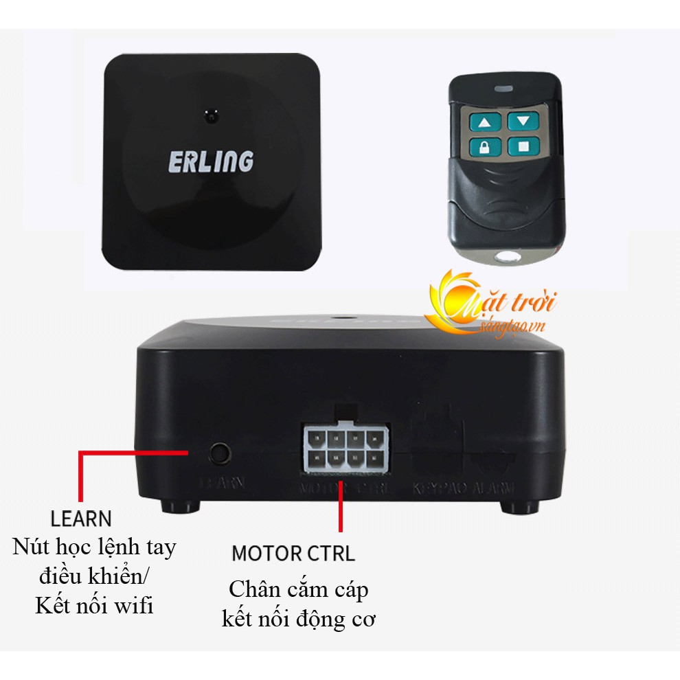 Bộ điều khiển cửa cuốn Wifi ERLING lưu lịch sử ra vào