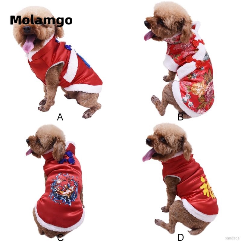 Áo khoác MOLAMGO giữ ấm mừng năm mới xinh xắn dành cho thú cưng