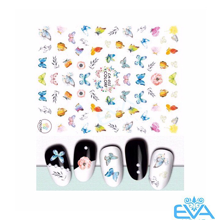 Decal Dán Móng Tay 3D Nail Sticker Hoạ Tiết Bướm Butterfly CA055