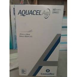 1 hộp AQUACEL AG EXTRA 2*45 dùng cho mổ lỗ dò hậu môn, mổ trĩ, vết thương hang hốc, lở loét ở BN tiểu đường, ung thư....