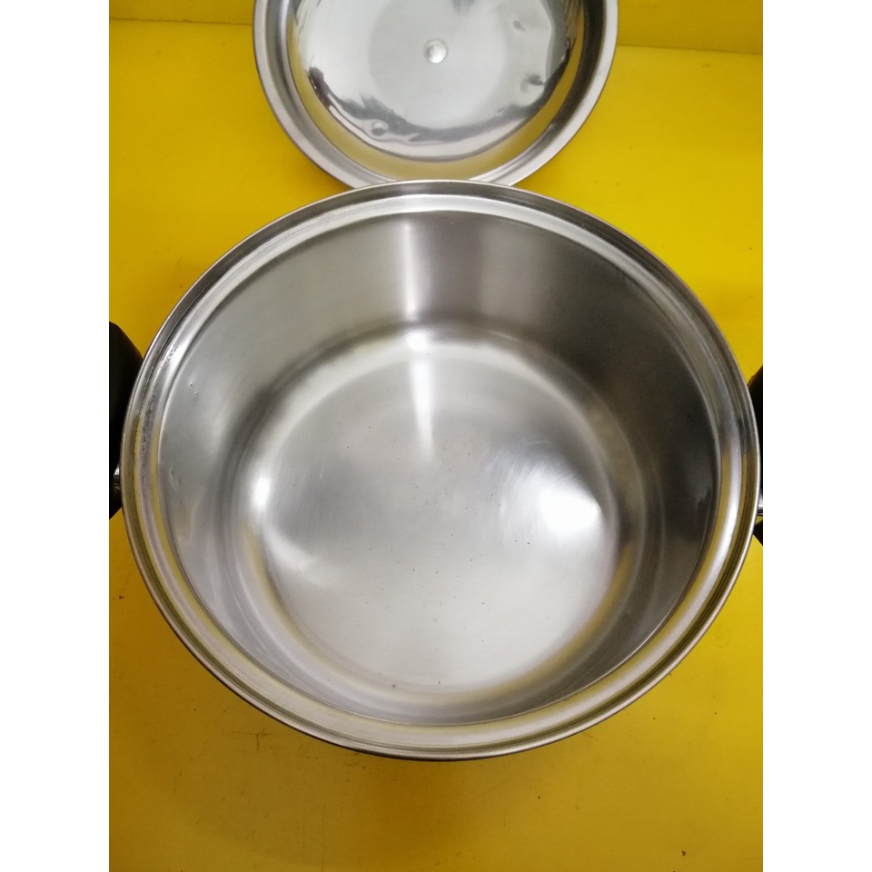 Nồi inox nội địa Nhật, size 21.5cm, cao 10cm (mã 798), Dùng được bếp từ