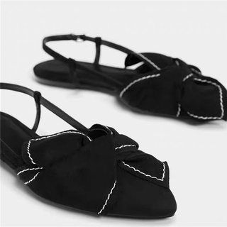 Sandal bệt nơ xoắn ĐEN