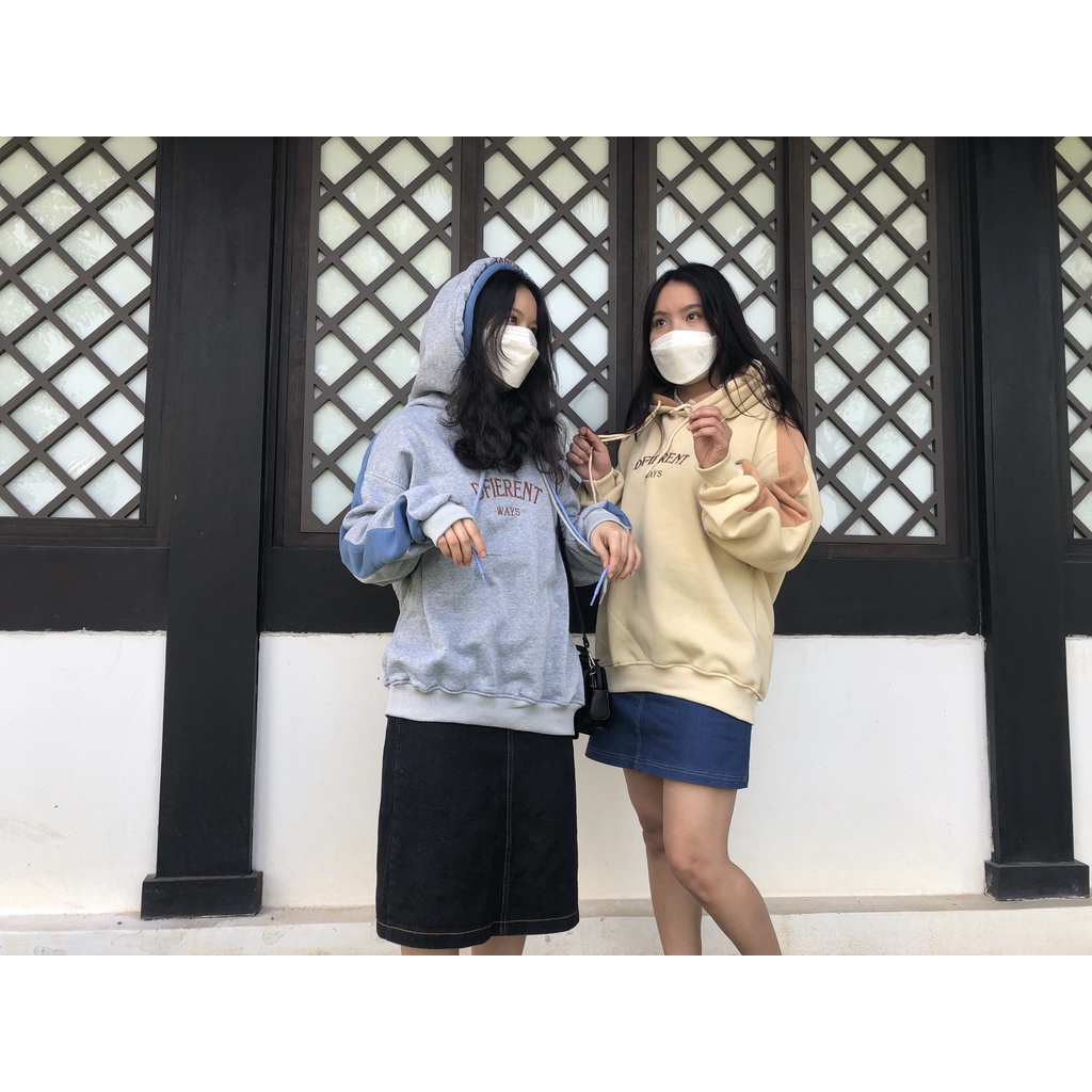 Áo khoác Hoodie nam nữ form rộng tay phồng Difierent, Áo khoác Hoodie nỉ bông 2 lớp cực yêu phong cách Hàn Quốc | BigBuy360 - bigbuy360.vn