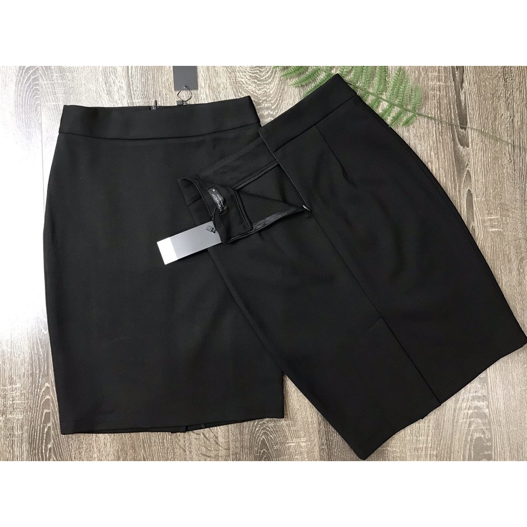 Chân váy bút chì ngắn - Chân váy công sở Topshop màu đen chất UMI hàn cao cấp cho nữ - EVA47