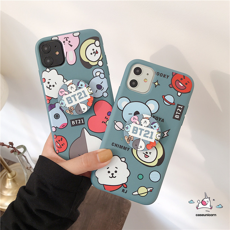 Ốp điện thoại in hình nhân vật BT21 dễ thương cho Iphone 11 Iphone 6 6s 7 8 Plus X Xr Xs Max Se