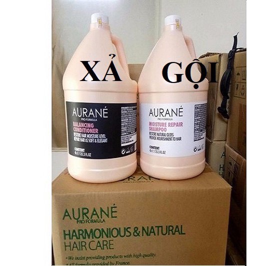 cặp dầu gội (xả) protein Moisturizing shampoo Aurane (pháp)4000ml