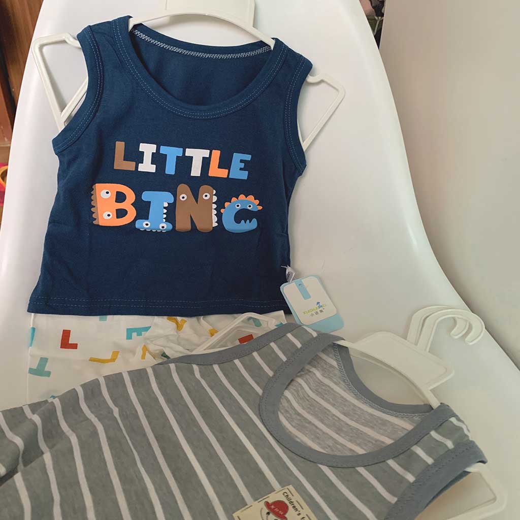 Bộ ba lỗ cho bé chất cotton siêu mát cho bé 0 - 4 tuổi| Đồ 3 lỗ bé trai giá tốt
