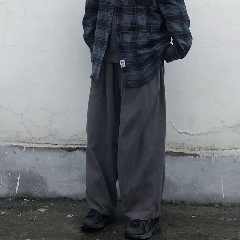 Quần Dài Lưng Cao Ống Rộng Thời Trang Mùa Đông Nhật Hàn Dành Cho Nữ