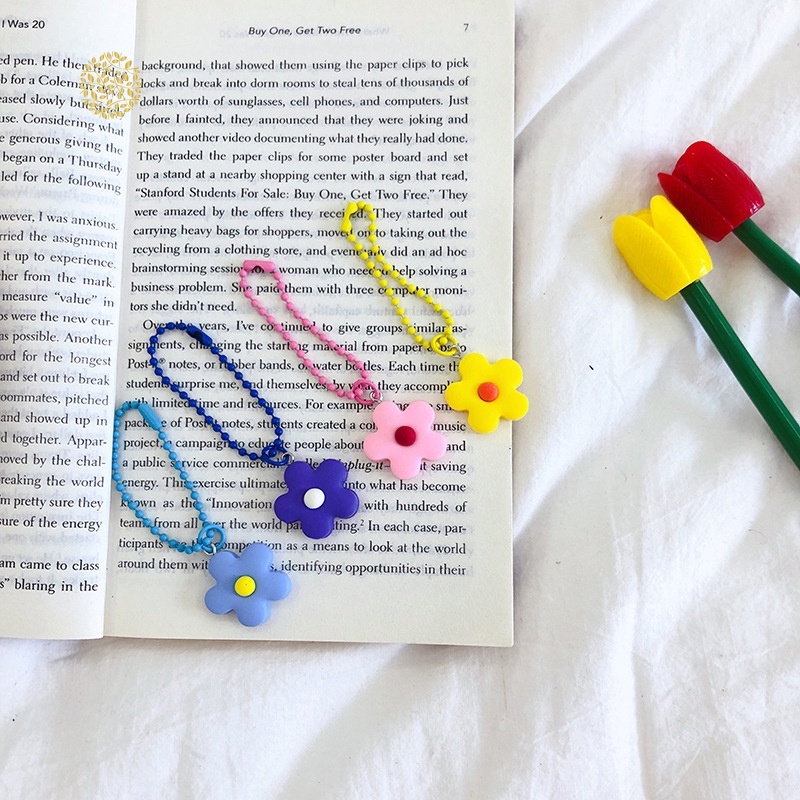 Dây Buộc Tóc Gắn Móc Khóa Hình Bông Hoa Dễ Thương