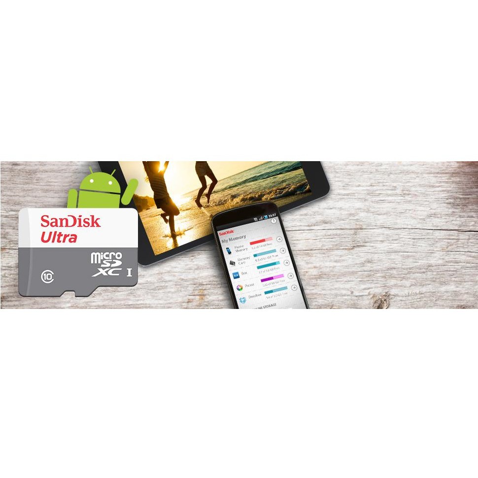 Thẻ nhớ MicroSDXC SanDisk Ultra 32GB / 64GB / 128GB 667x 100MB/s - New Model (Xám) | BigBuy360 - bigbuy360.vn