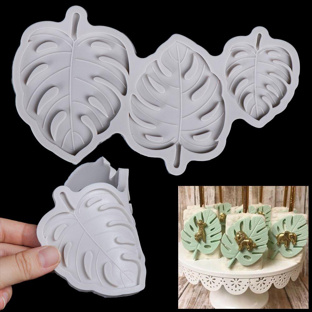 LEISURE Khuôn Silicone Làm Nhựa Resin Hình Lá Nhiệt Đới