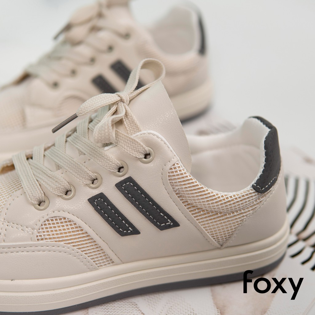 Giày Thể Thao Sneaker Nữ FOXY Đế Bằng Phong Cách Ulzzang Hàn Quốc Phối Da Lộn - FOX028