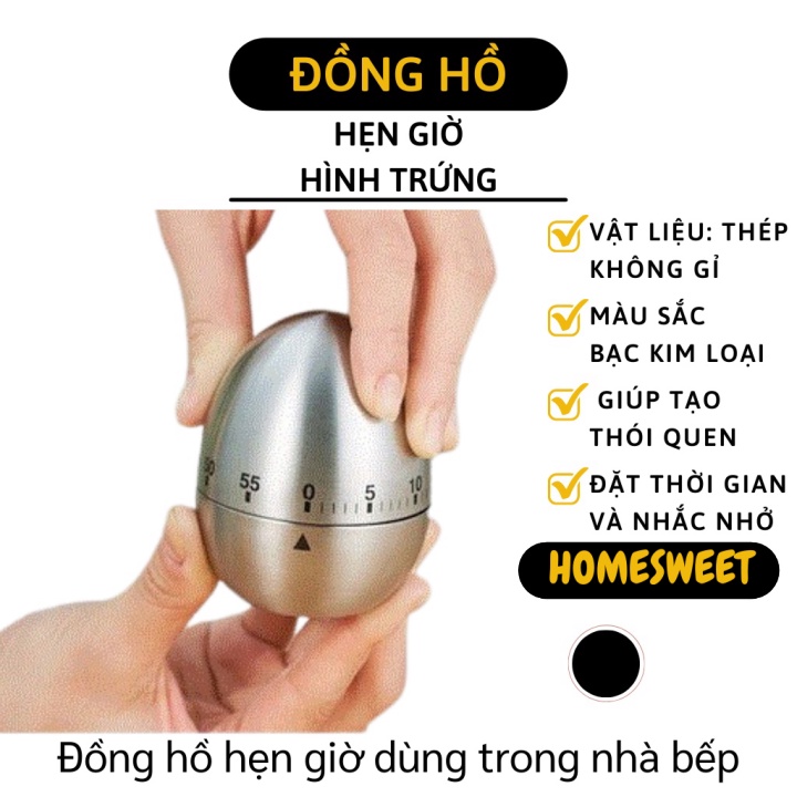 Đồng Hồ Hẹn Giờ - Đồng Hồ Hình Quả Trứng Hẹn Giờ Nấu Ăn, Làm Bài Tập 60 Phút 6797