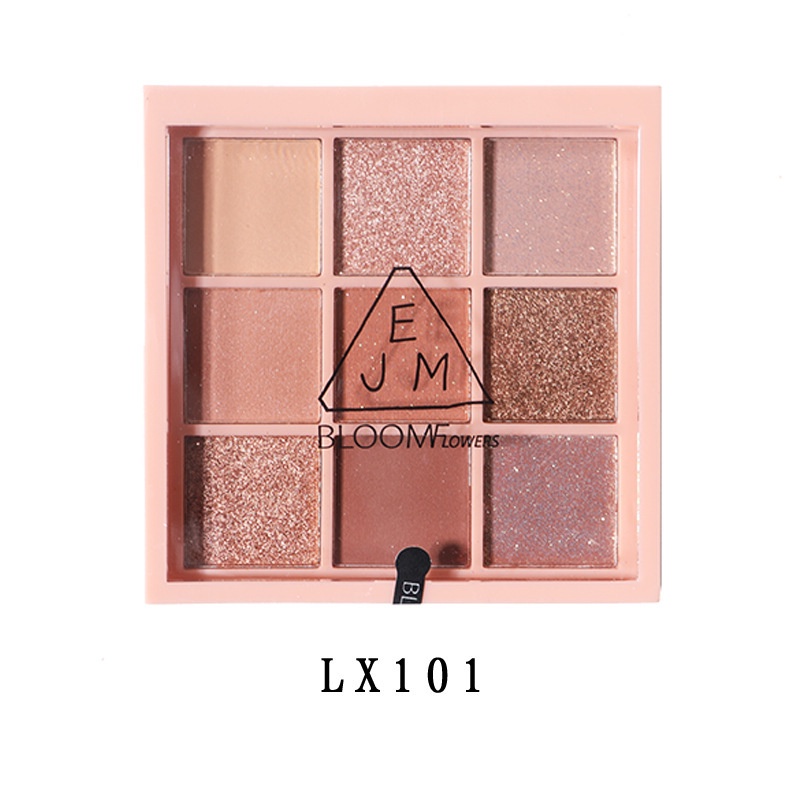 Bảng Phấn Mắt Jiugongge 9 Màu Sắc Lấp Lánh Dành Cho Học Sinh