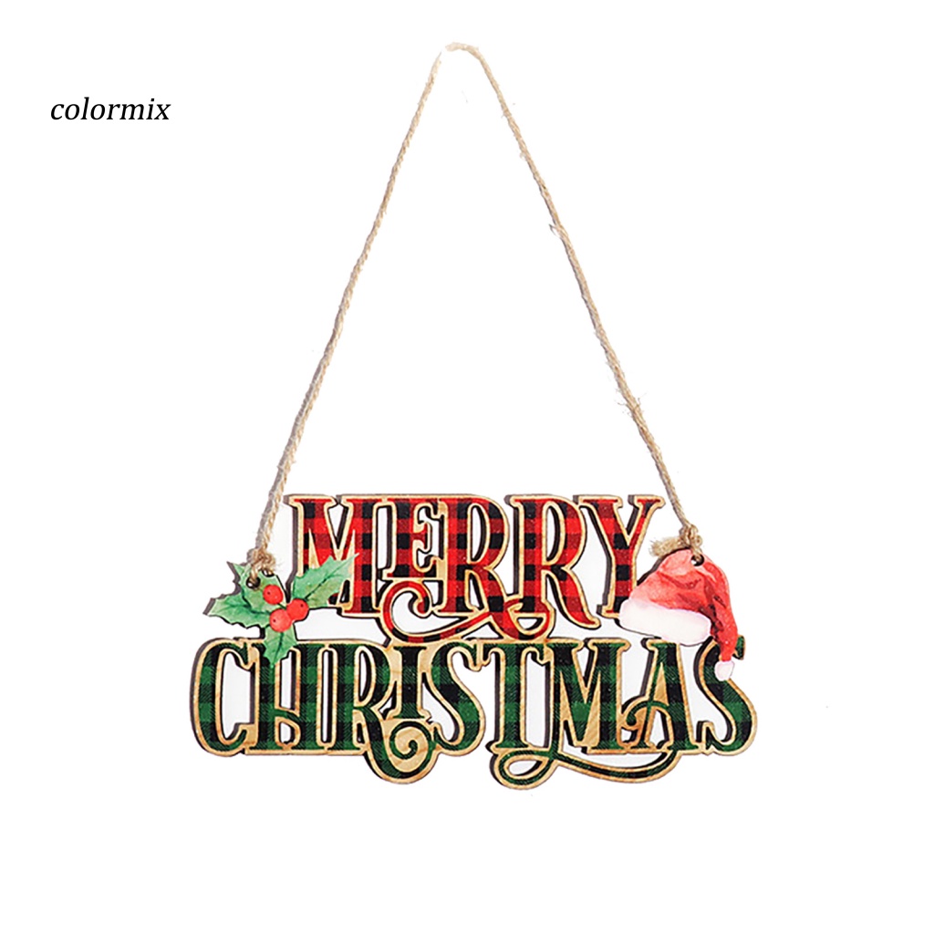Bảng Gỗ Treo Trang Trí Giáng Sinh Chữ Merry Christmas