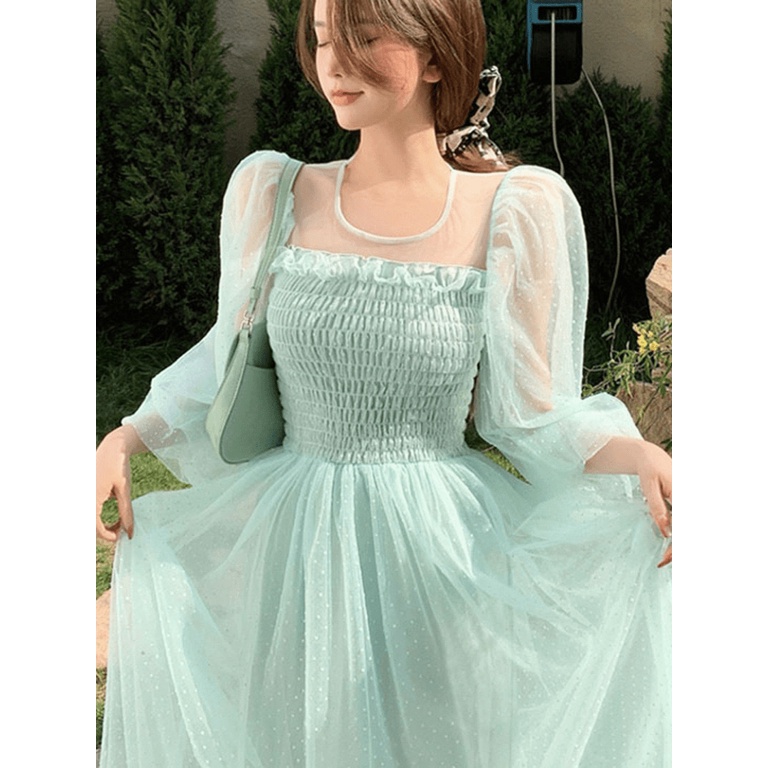 (Free ship) Hàng Quảng Châu Cực HOT--- Mẫu Đầm Lưới Tay Dài Diện Là Xinh Như Các Tỷ Trung Quốc UP ( Có Video ) HHP Fashi