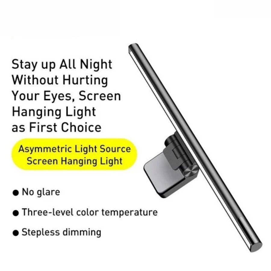 [Chính hãng-Sẵn] Đèn treo màn hình bảo vệ mắt Baseus i-work Series 3 Light Mode, USB Stepless Dimming Screen LV847