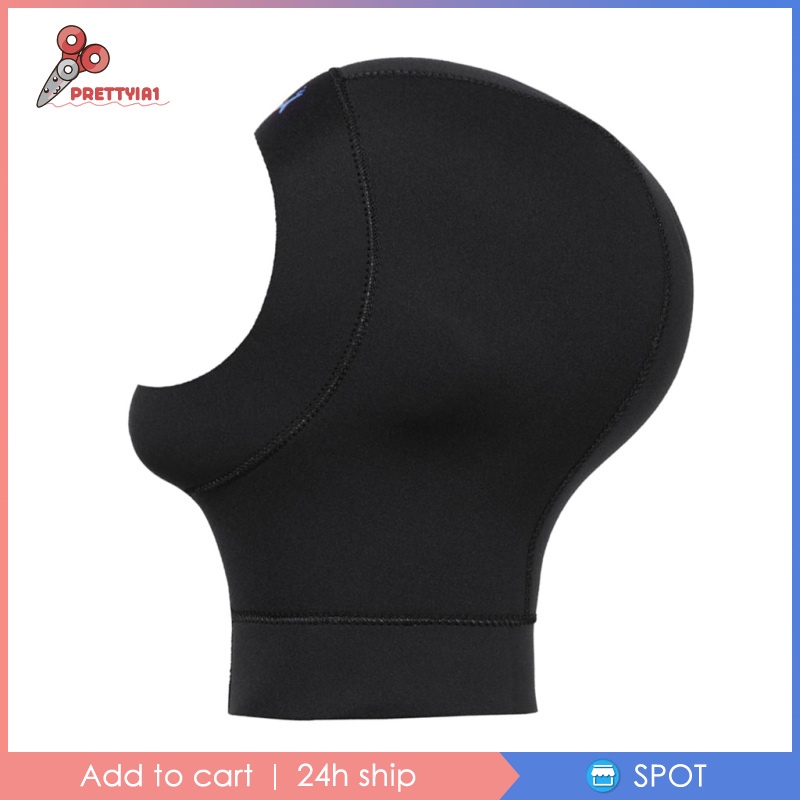 Mũ Lặn Màu Đen Dày 3MM Prettyia1 Dành Cho Nam Nữ