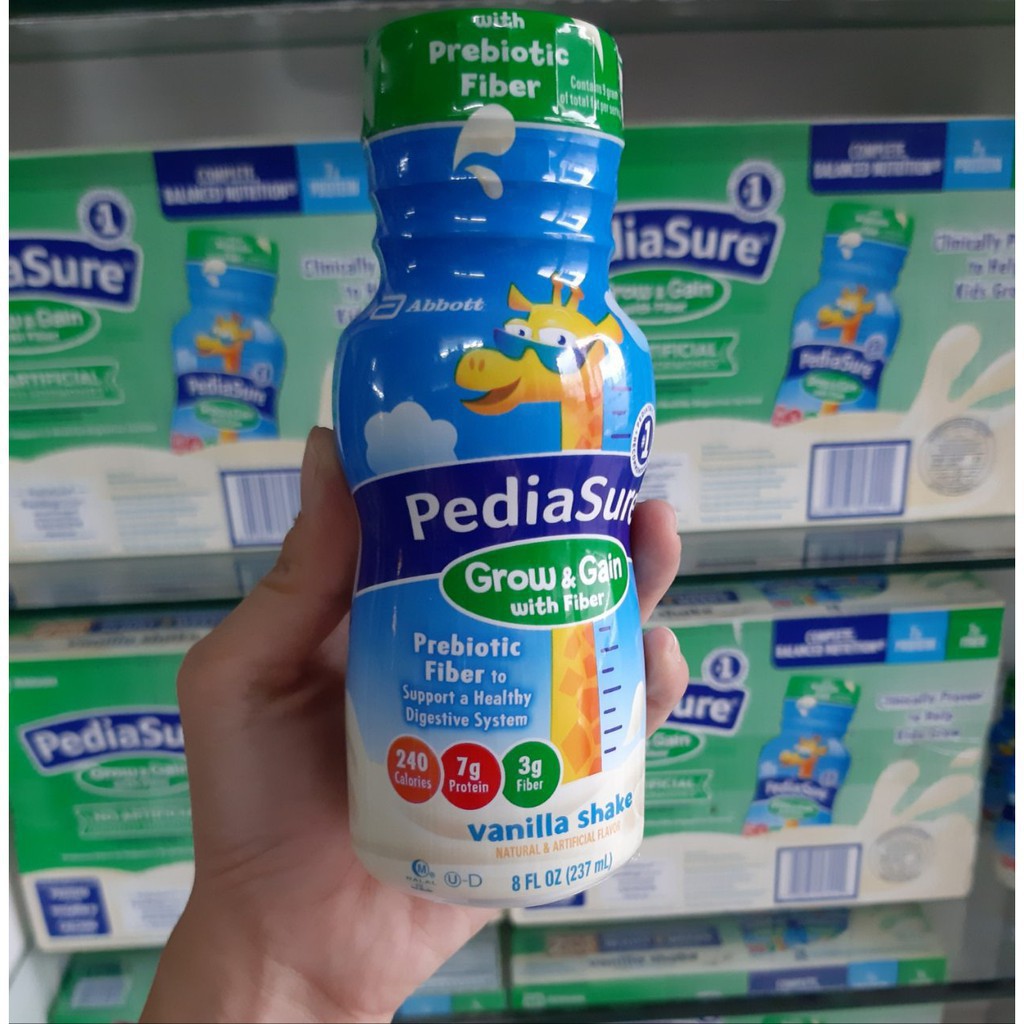 [DATE MỚI] Sữa Pediasure nước (Mỹ) - Sữa PediaSure Nước Grow & Gain With Fiber Xanh Lá 24 Chai Của Mỹ-168-GHIH4 