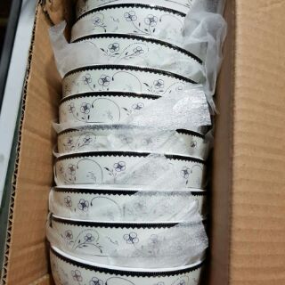 combo 10 Bát cơm viền hoa TH