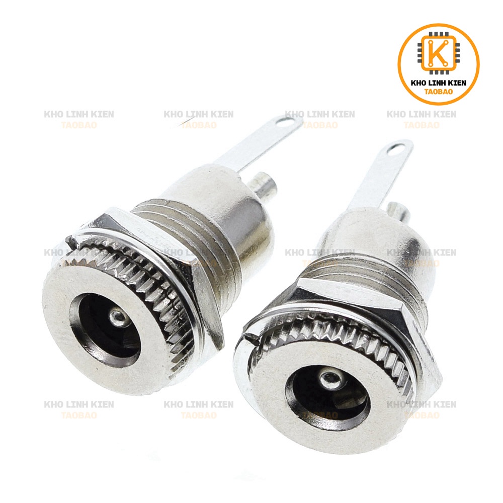 Jack nguồn DC 5.5x2.1 Loại Cái kim loại DC099 Có ốc siết siêu bền