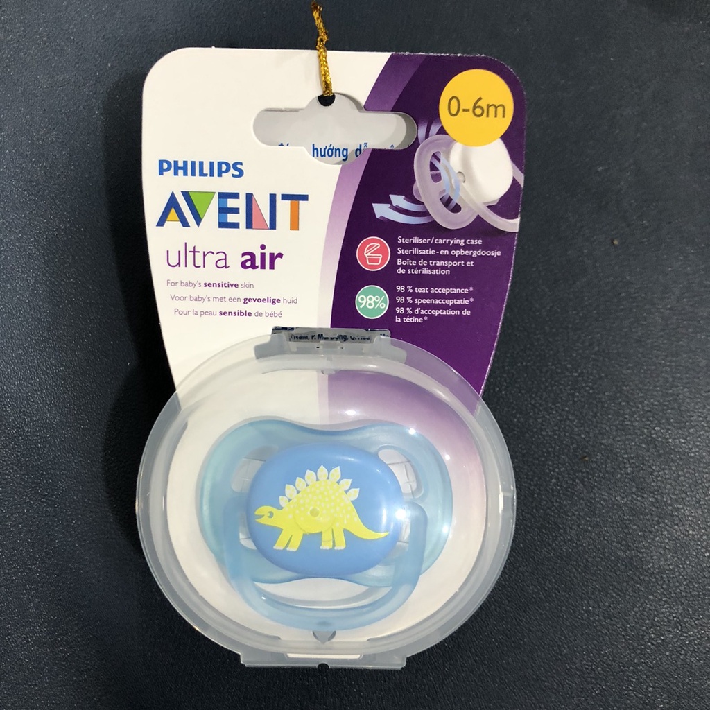 Núm ty giả Philips Avent chỉnh nha thông khí đóng gói nguyên hộp dành cho bé