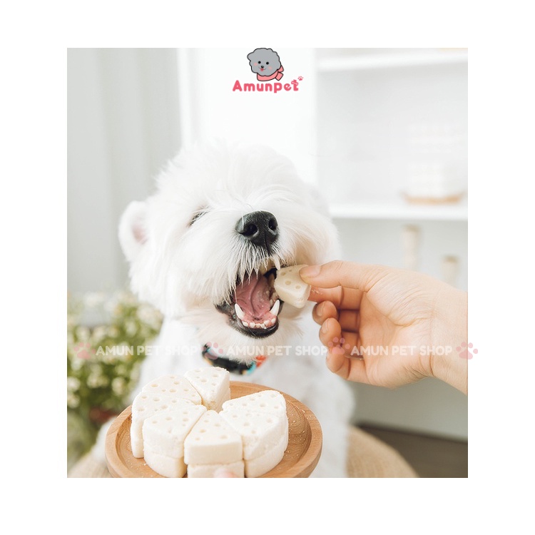 Phô Mai Cho Chó Mèo Monbab Bổ Sung Dinh Dưỡng Giàu Canxi Snack Thưởng Phô Mai Sữa Bò Cho Thú Cưng Hamster Amun Pet