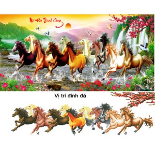 Tranh đính đá mã đáo thành công LV286