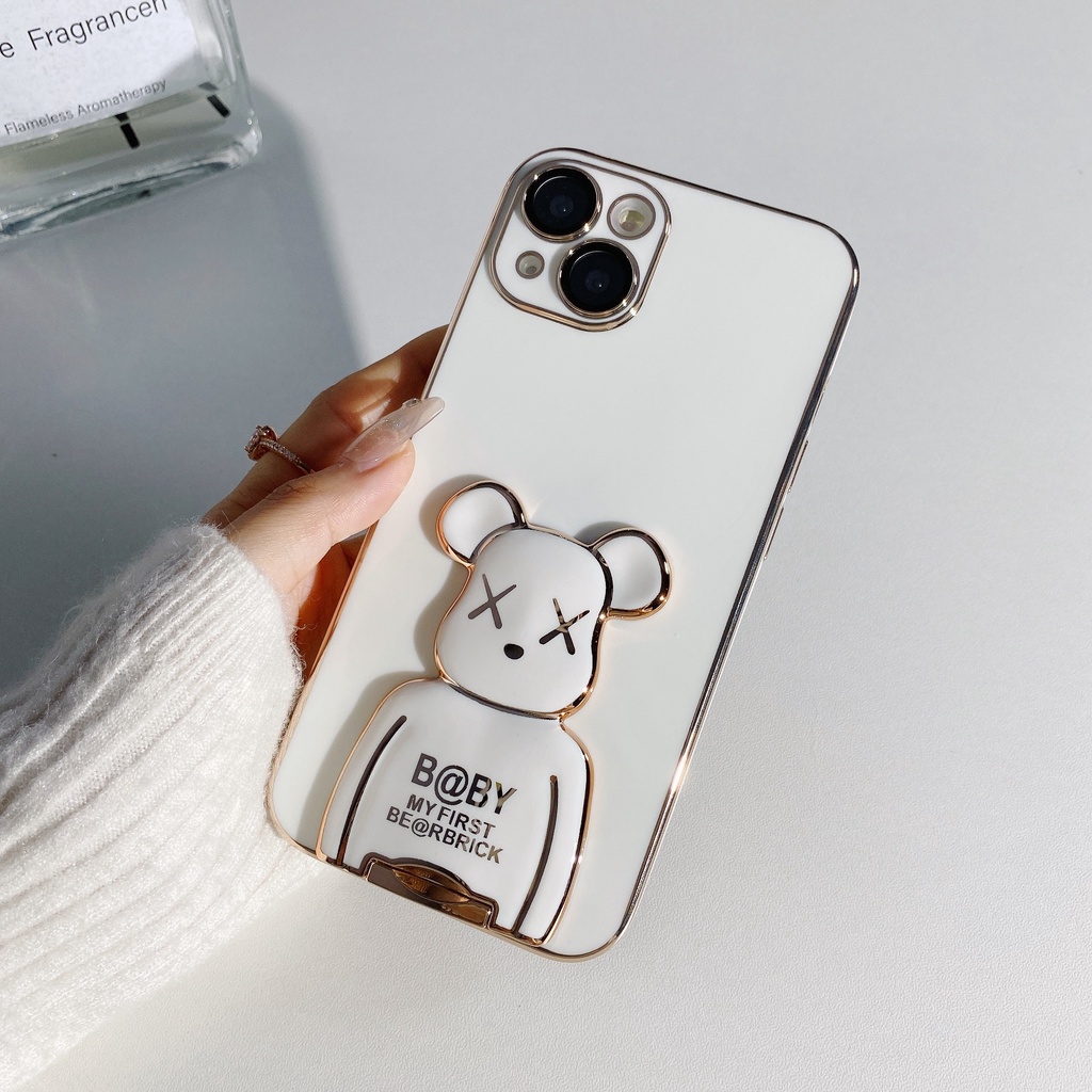Ốp Điện Thoại Có Giá Đỡ Hình Gấu 3D Cho iPhone 13 12 11 pro max XS XR XAMAX 7/8SE2020 7/8PIUS
