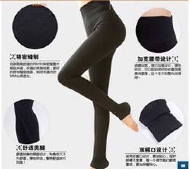 Quần nỉ lót lông_quần legging mùa đông siêu ấm lưng cạp cao giữ nhiệt leggin ôm bó vải dày dặn