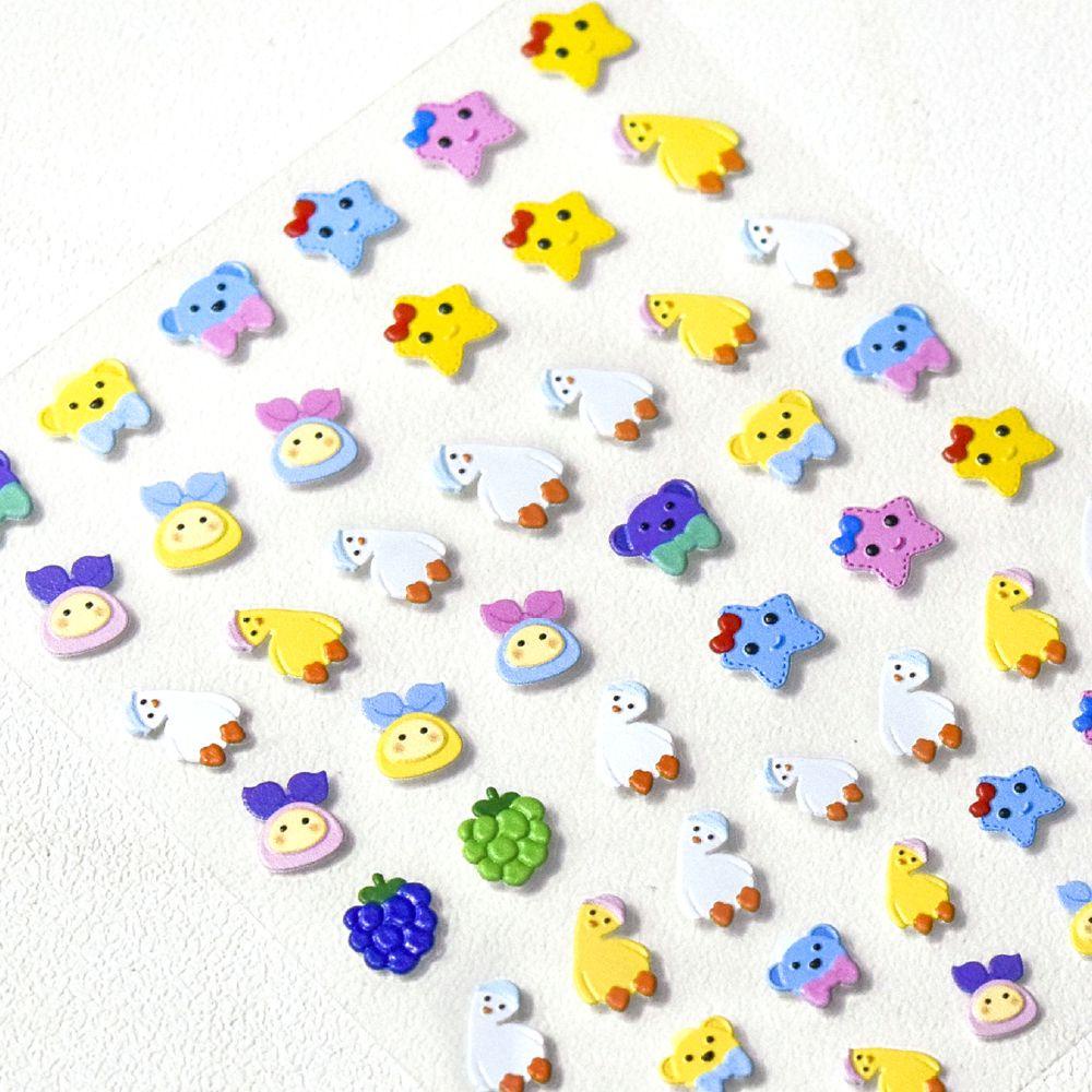 OCEANMAP Miếng Dán Trang Trí Móng Tay 5D Dễ Thương Dành Cho Nữ