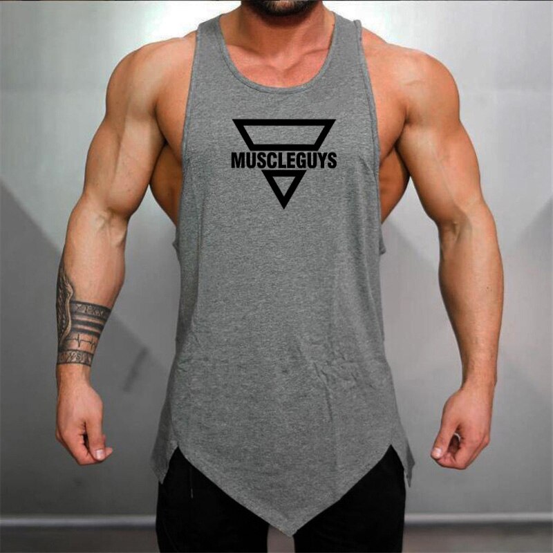 Áo không tay cotton thoáng khí tập thể hình cho nam