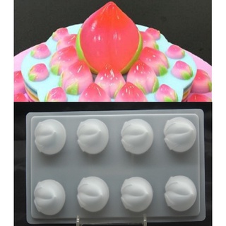Khuôn rau câu vỉ 8 quả đào