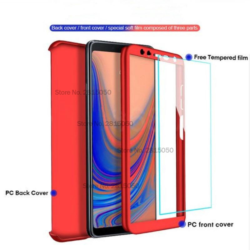 Ốp Điện Thoại Pc Bảo Vệ 360 Độ + Miếng Dán Màn Hình Cho Samsung S9 S8 S10 S7 Edge Samsung Note 9 8 10 Pro