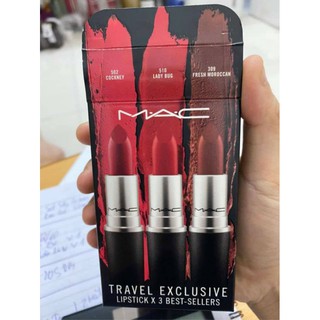 Set son MAC  3 thỏi son màu mới