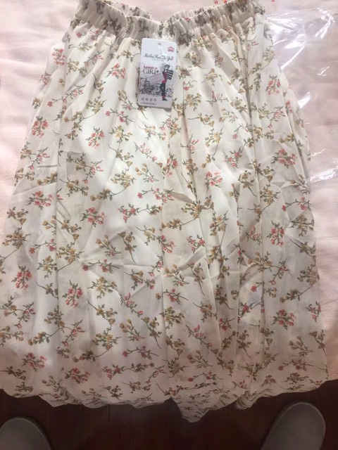 Chân váy voan hoa nhí dáng xòe nhiều màu CV09 | BigBuy360 - bigbuy360.vn