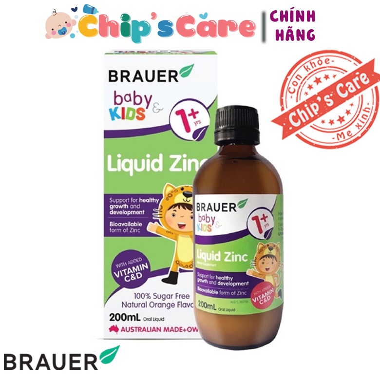 Brauer Liquid Kẽm ZinC cho trẻ từ 1 tuổi